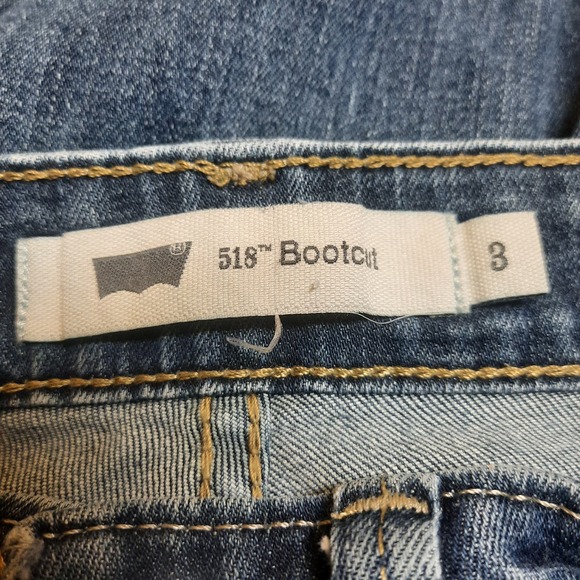 Levi 518 boot cut med wash low rise size 3 - Picture 4 of 4